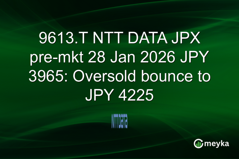 9613.T NTT DATA JPX pre-mkt 28 Jan 2026 JPY 3965: Oversold bounce to JPY 4225