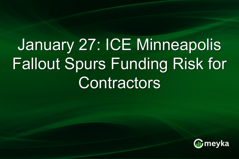 January 27: ICE Minneapolis Fallout Spurs Funding Risk for Contractors