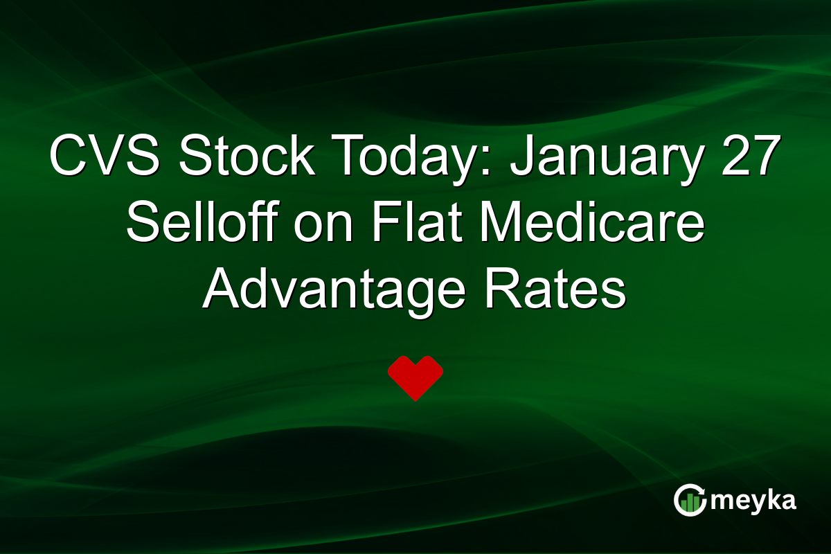 CVS Stock Today: January 27 Selloff on Flat Medicare Advantage Rates