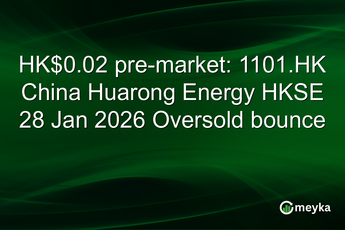 HK$0.02 pre-market: 1101.HK China Huarong Energy HKSE 28 Jan 2026 Oversold bounce
