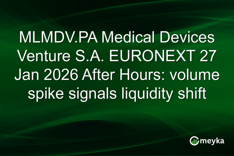 MLMDV.PA Medical Devices Venture S.A. EURONEXT 27 Jan 2026 After Hours: volume spike signals liquidity shift