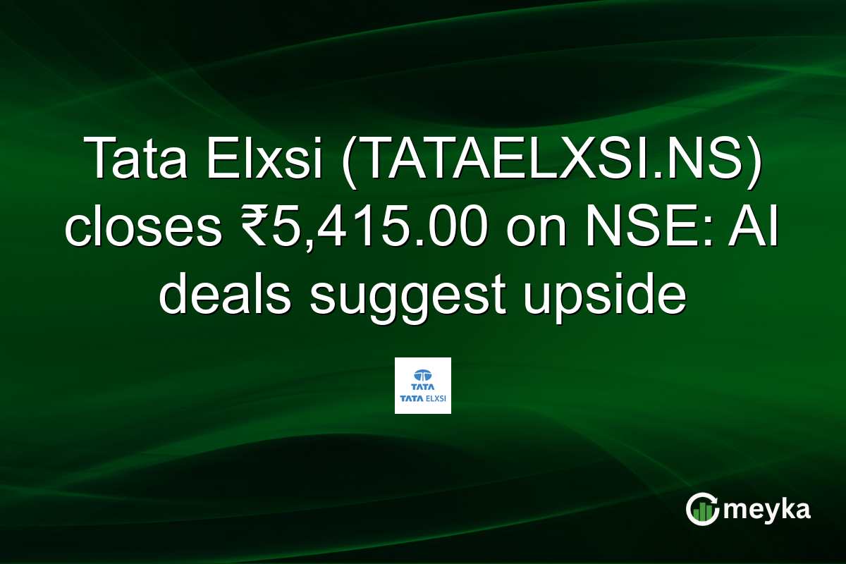 Tata Elxsi (TATAELXSI.NS) closes ₹5,415.00 on NSE: AI deals suggest upside