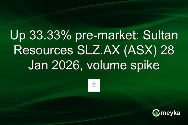 Up 33.33% pre-market: Sultan Resources SLZ.AX (ASX) 28 Jan 2026, volume spike