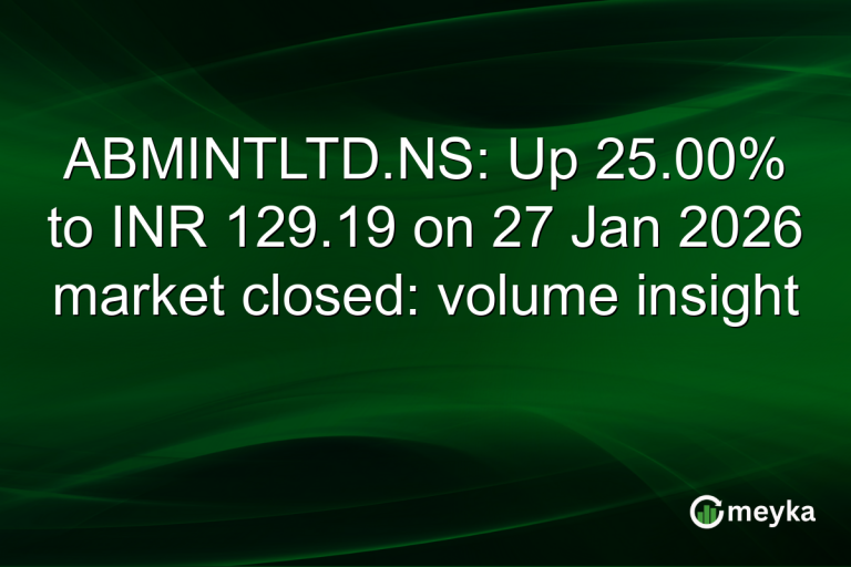 ABMINTLTD.NS: Up 25.00% to INR 129.19 on 27 Jan 2026 market closed: volume insight