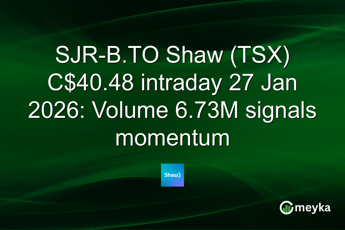 SJR-B.TO Shaw (TSX) C$40.48 intraday 27 Jan 2026: Volume 6.73M signals momentum