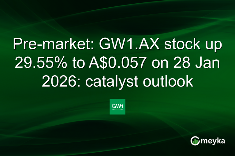 Pre-market: GW1.AX stock up 29.55% to A$0.057 on 28 Jan 2026: catalyst outlook
