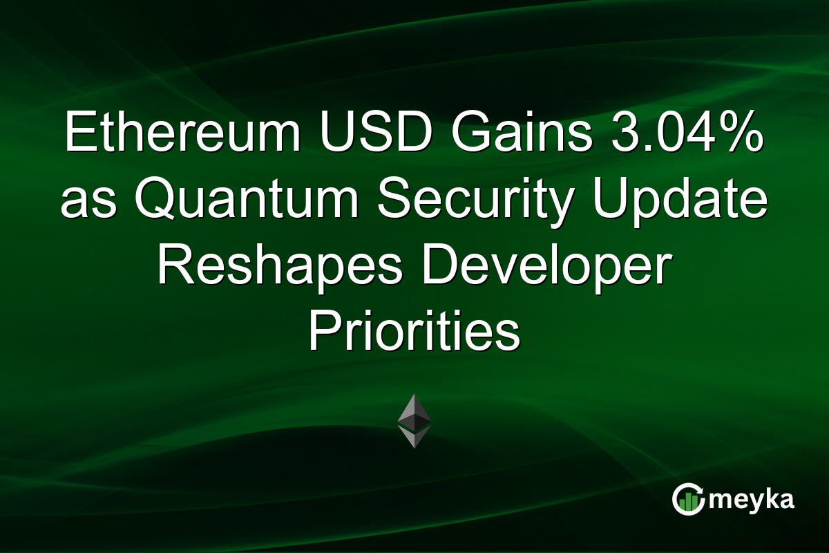 Ethereum USD Gains 3.04% as Quantum Security Update Reshapes Developer Priorities