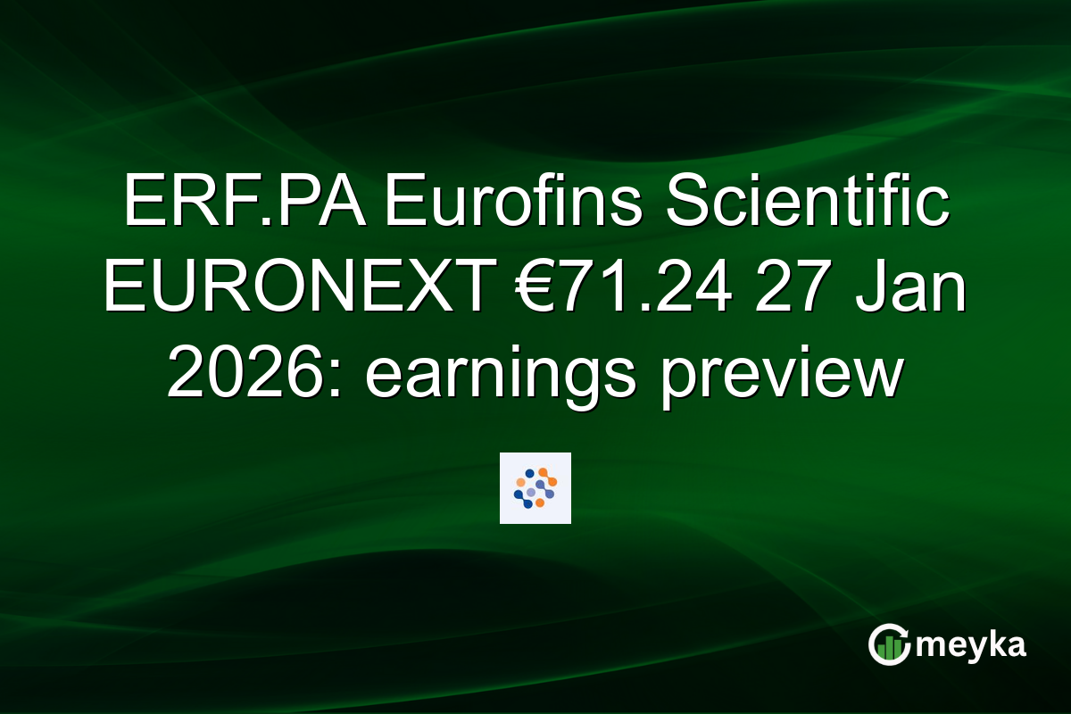 ERF.PA Eurofins Scientific EURONEXT €71.24 27 Jan 2026: earnings preview