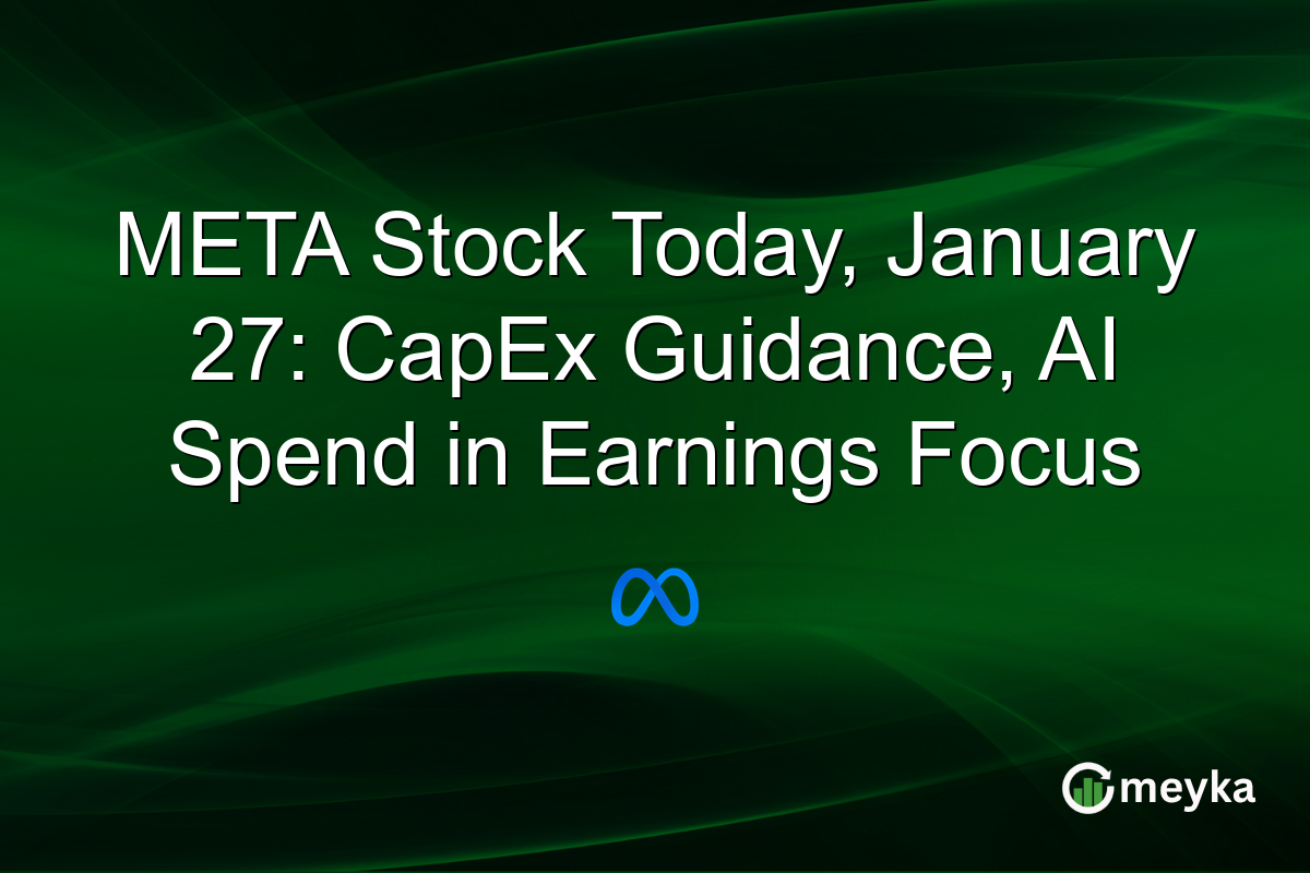 META Stock Today, January 27: CapEx Guidance, AI Spend in Earnings Focus
