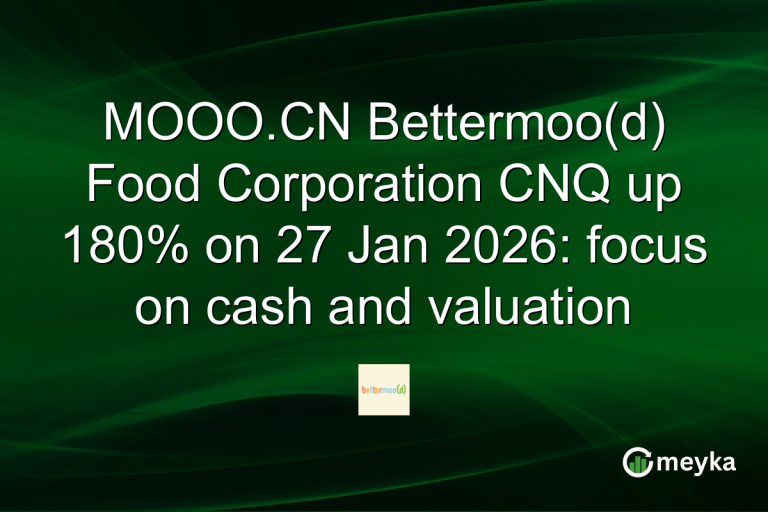 MOOO.CN Bettermoo(d) Food Corporation CNQ up 180% on 27 Jan 2026: focus on cash and valuation