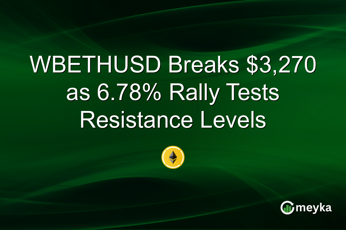 WBETHUSD Breaks $3,270 as 6.78% Rally Tests Resistance Levels