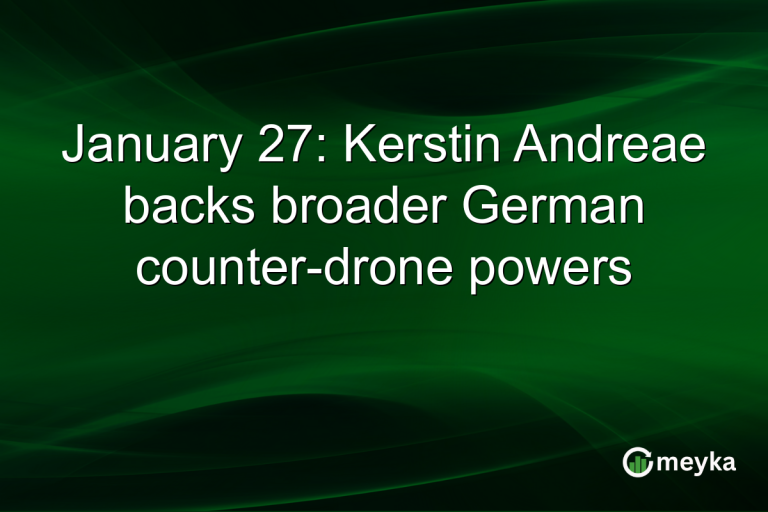 January 27: Kerstin Andreae backs broader German counter-drone powers