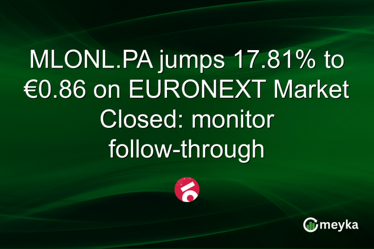MLONL.PA jumps 17.81% to €0.86 on EURONEXT Market Closed: monitor follow-through