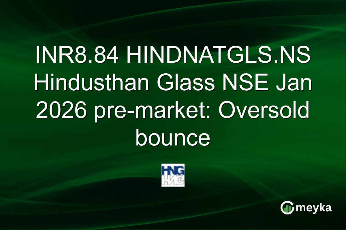 INR8.84 HINDNATGLS.NS Hindusthan Glass NSE Jan 2026 pre-market: Oversold bounce