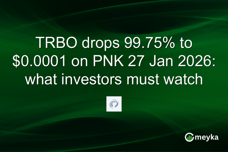 TRBO drops 99.75% to $0.0001 on PNK 27 Jan 2026: what investors must watch