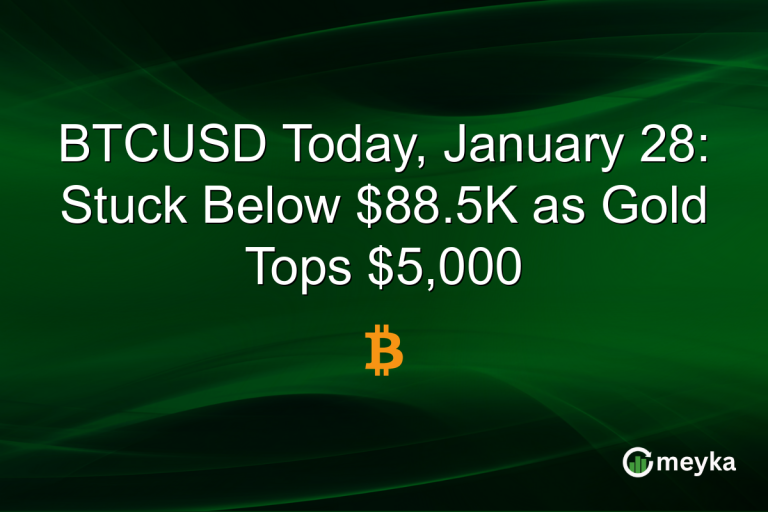 BTCUSD Today, January 28: Stuck Below $88.5K as Gold Tops $5,000