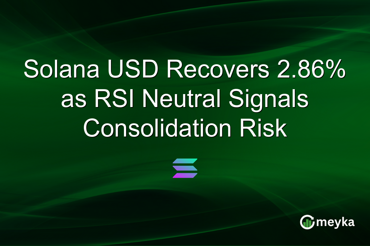 Solana USD Recovers 2.86% as RSI Neutral Signals Consolidation Risk