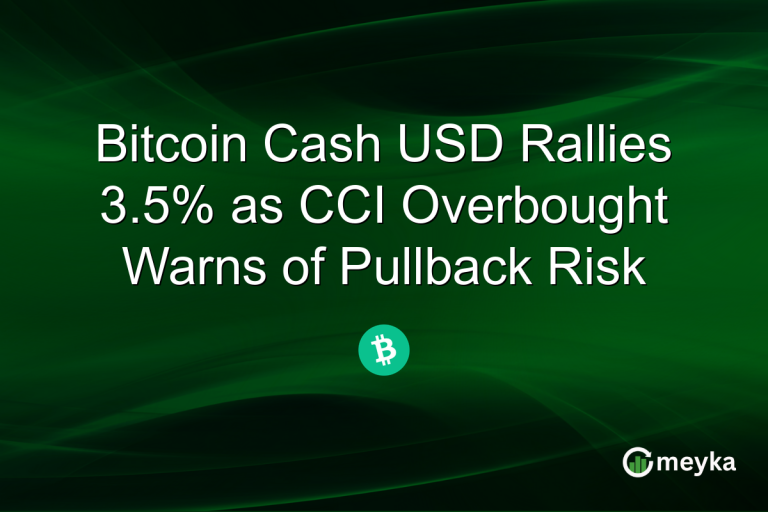 Bitcoin Cash USD Rallies 3.5% as CCI Overbought Warns of Pullback Risk