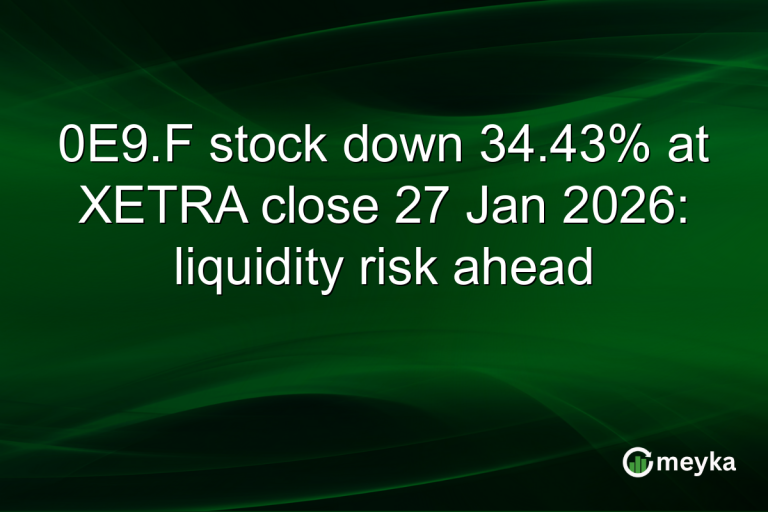 0E9.F stock down 34.43% at XETRA close 27 Jan 2026: liquidity risk ahead