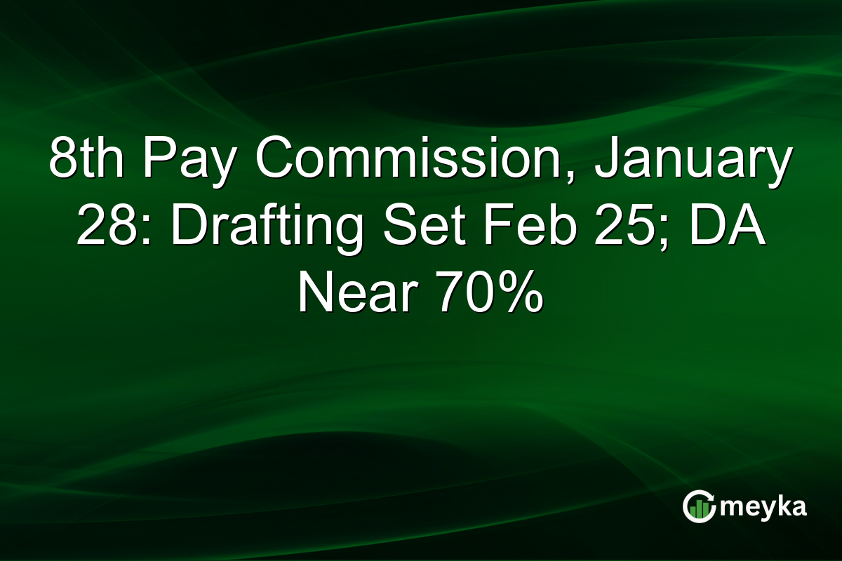 8th Pay Commission, January 28: Drafting Set Feb 25; DA Near 70%
