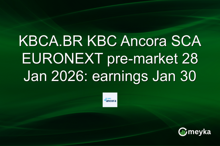 KBCA.BR KBC Ancora SCA EURONEXT pre-market 28 Jan 2026: earnings Jan 30
