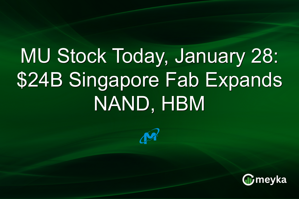 MU Stock Today, January 28: $24B Singapore Fab Expands NAND, HBM