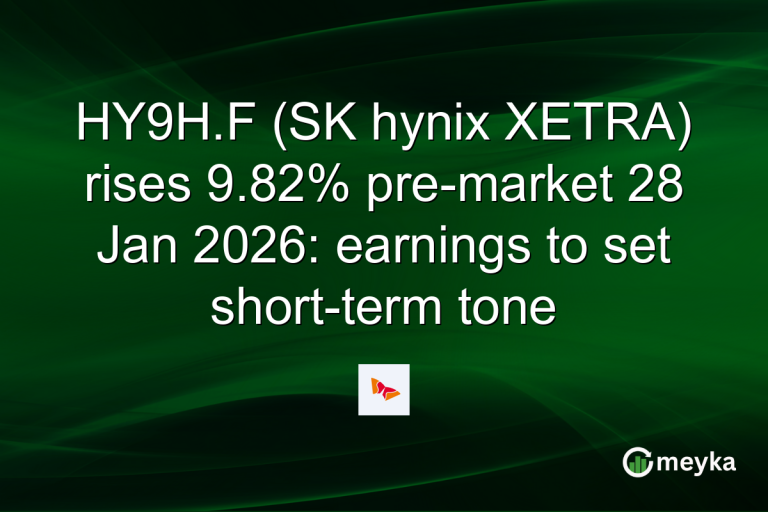 HY9H.F (SK hynix XETRA) rises 9.82% pre-market 28 Jan 2026: earnings to set short-term tone
