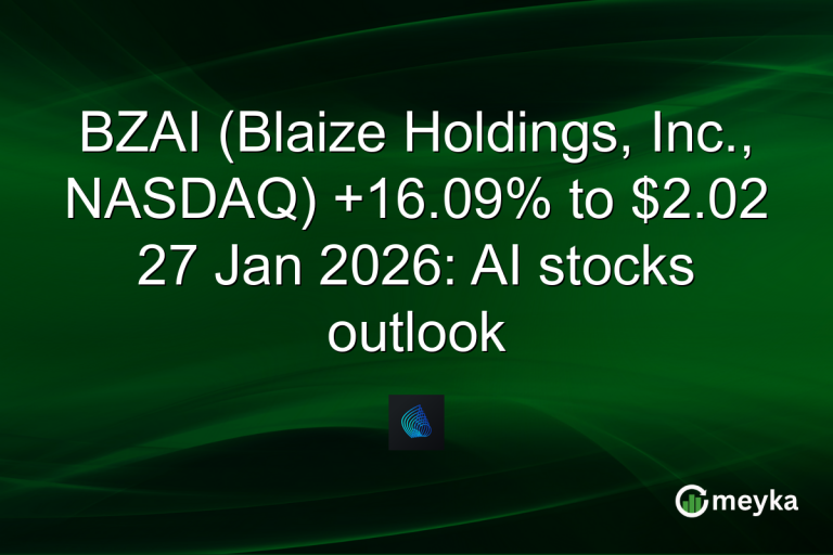 BZAI (Blaize Holdings, Inc., NASDAQ) +16.09% to $2.02 27 Jan 2026: AI stocks outlook