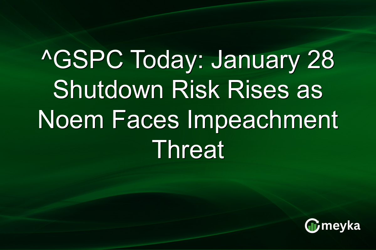 ^GSPC Today: January 28 Shutdown Risk Rises as Noem Faces Impeachment Threat