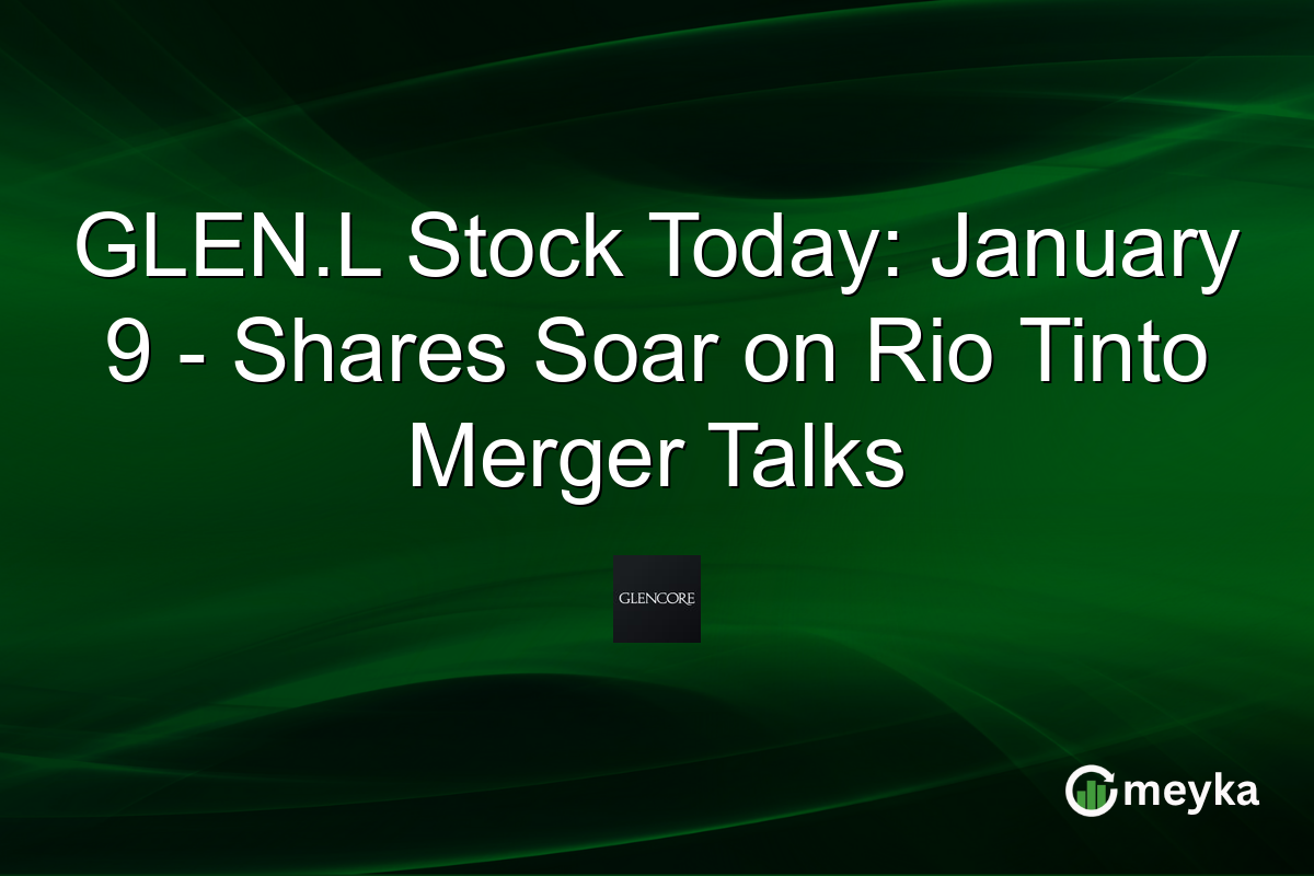 GLEN.L Stock Today: January 9 - Shares Soar on Rio Tinto Merger Talks