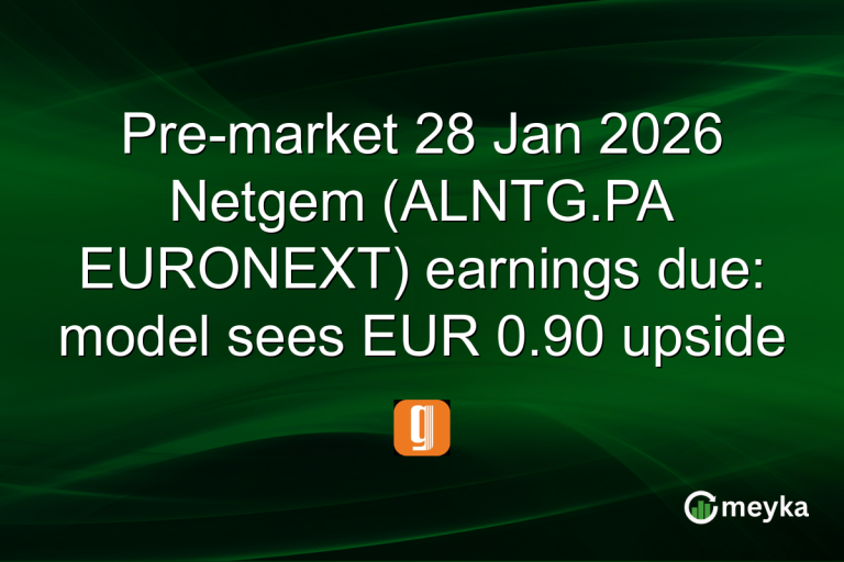 Pre-market 28 Jan 2026 Netgem (ALNTG.PA EURONEXT) earnings due: model sees EUR 0.90 upside