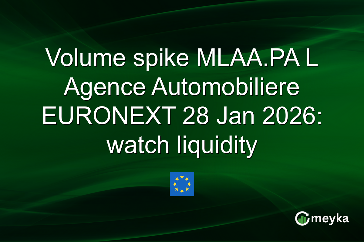 Volume spike MLAA.PA L Agence Automobiliere EURONEXT 28 Jan 2026: watch liquidity