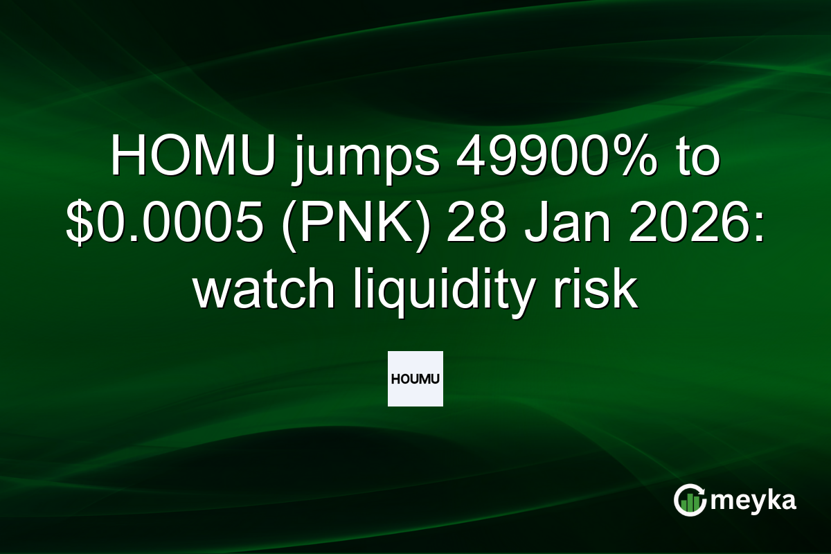 HOMU jumps 49900% to $0.0005 (PNK) 28 Jan 2026: watch liquidity risk