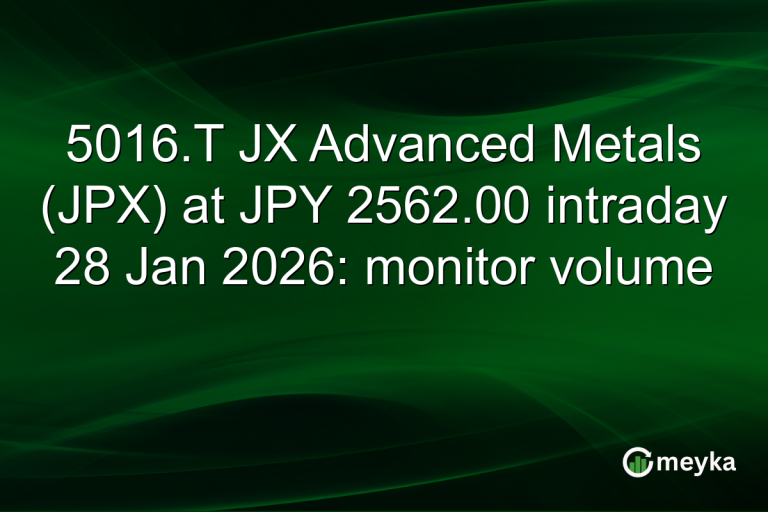 5016.T JX Advanced Metals (JPX) at JPY 2562.00 intraday 28 Jan 2026: monitor volume