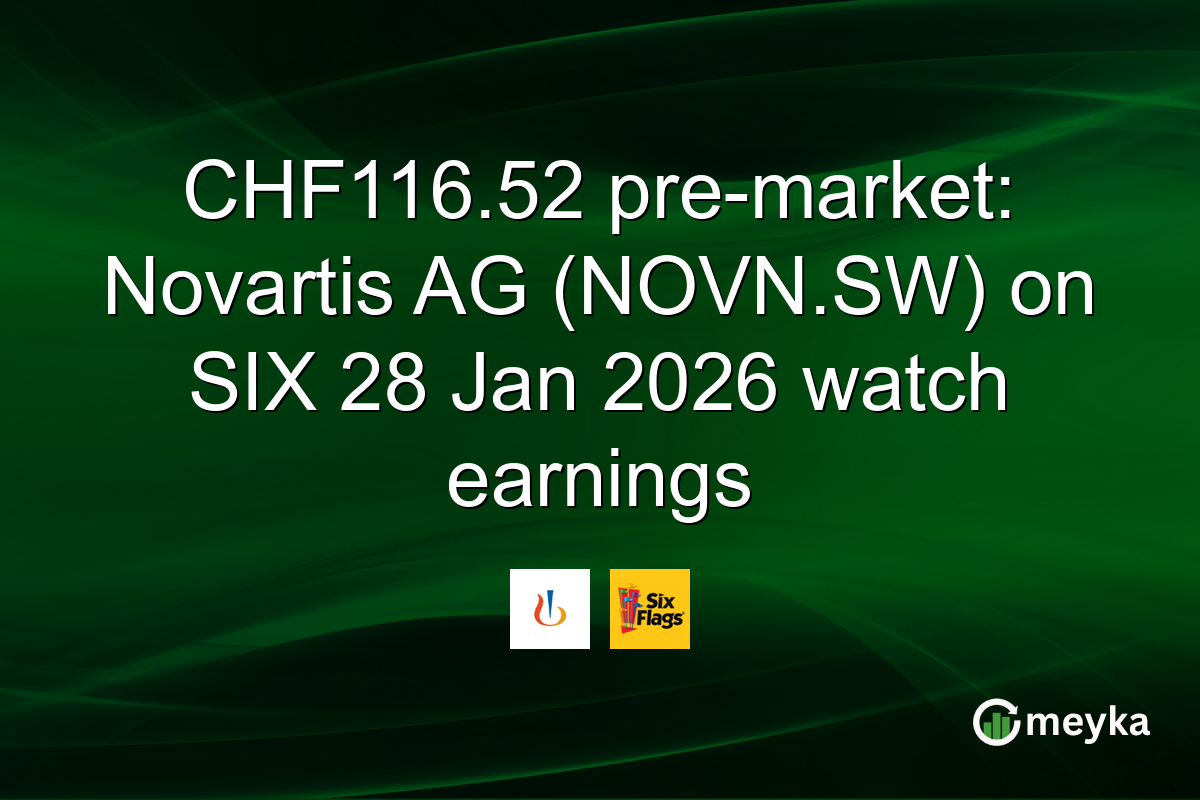 CHF116.52 pre-market: Novartis AG (NOVN.SW) on SIX 28 Jan 2026 watch earnings