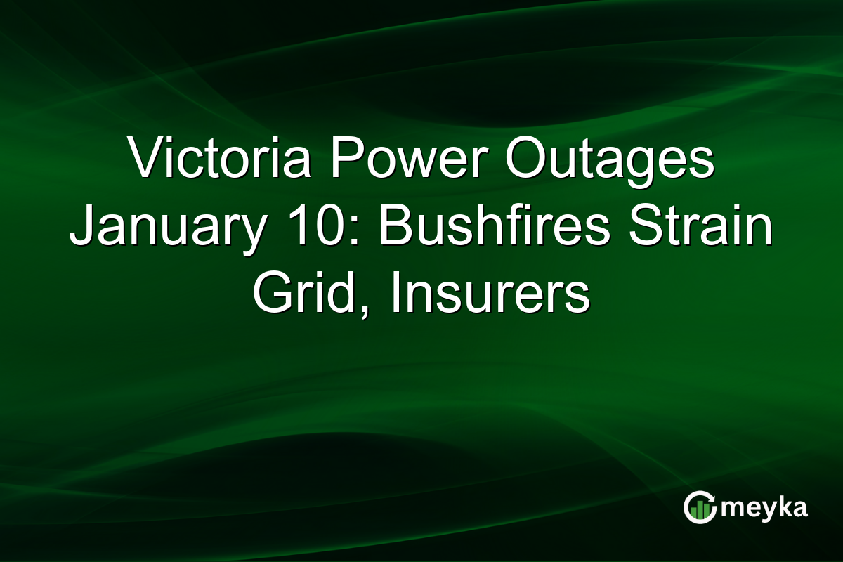 Victoria Power Outages January 10: Bushfires Strain Grid, Insurers