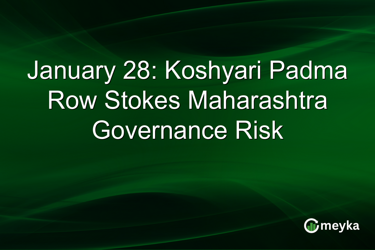January 28: Koshyari Padma Row Stokes Maharashtra Governance Risk