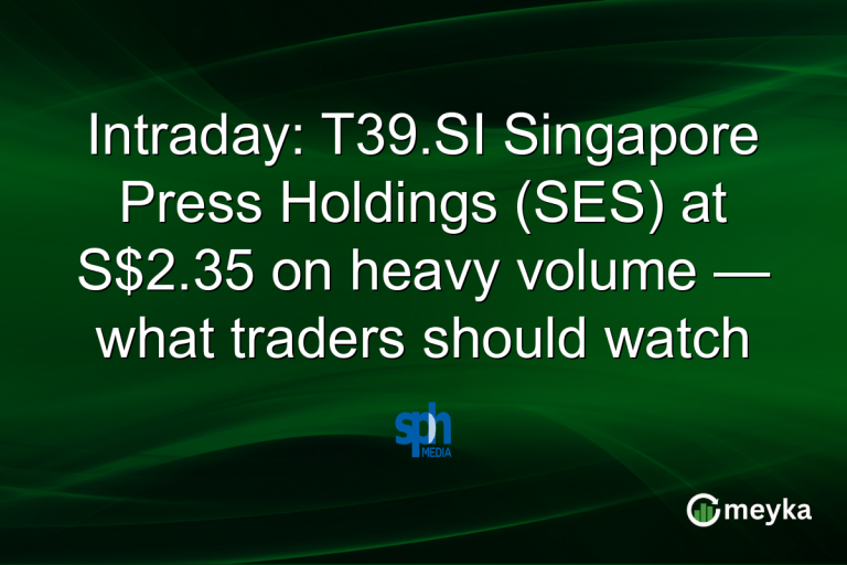 Intraday: T39.SI Singapore Press Holdings (SES) at S$2.35 on heavy volume — what traders should watch