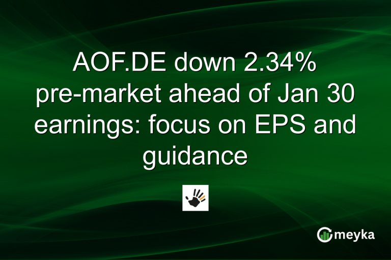 AOF.DE down 2.34% pre-market ahead of Jan 30 earnings: focus on EPS and guidance