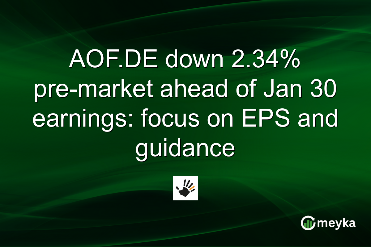 AOF.DE down 2.34% pre-market ahead of Jan 30 earnings: focus on EPS and guidance