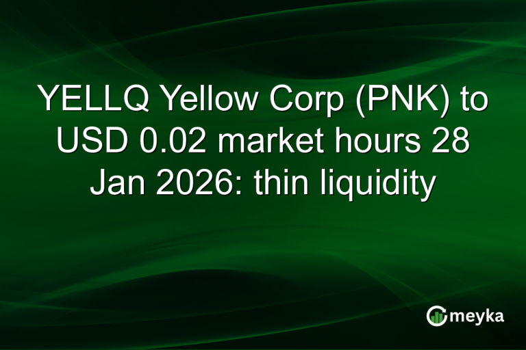 YELLQ Yellow Corp (PNK) to USD 0.02 market hours 28 Jan 2026: thin liquidity