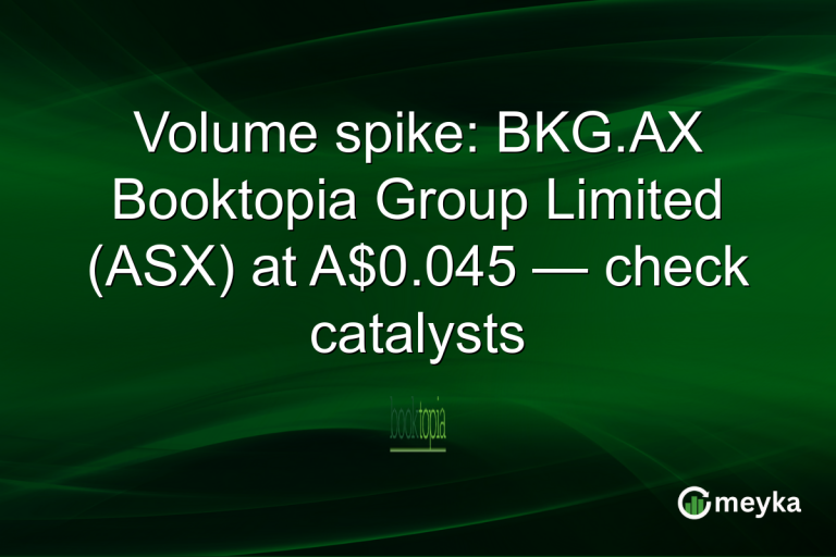 Volume spike: BKG.AX Booktopia Group Limited (ASX) at A$0.045 — check catalysts