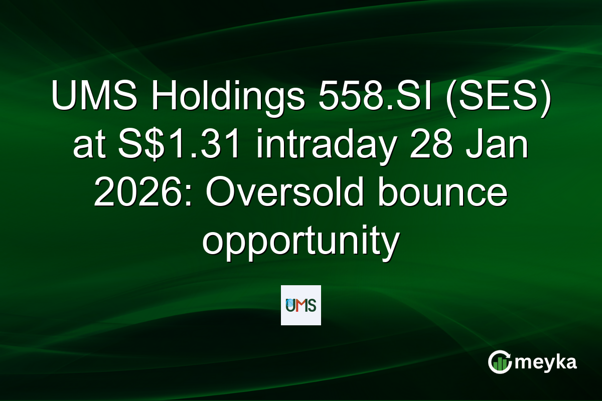 UMS Holdings 558.SI (SES) at S$1.31 intraday 28 Jan 2026: Oversold bounce opportunity