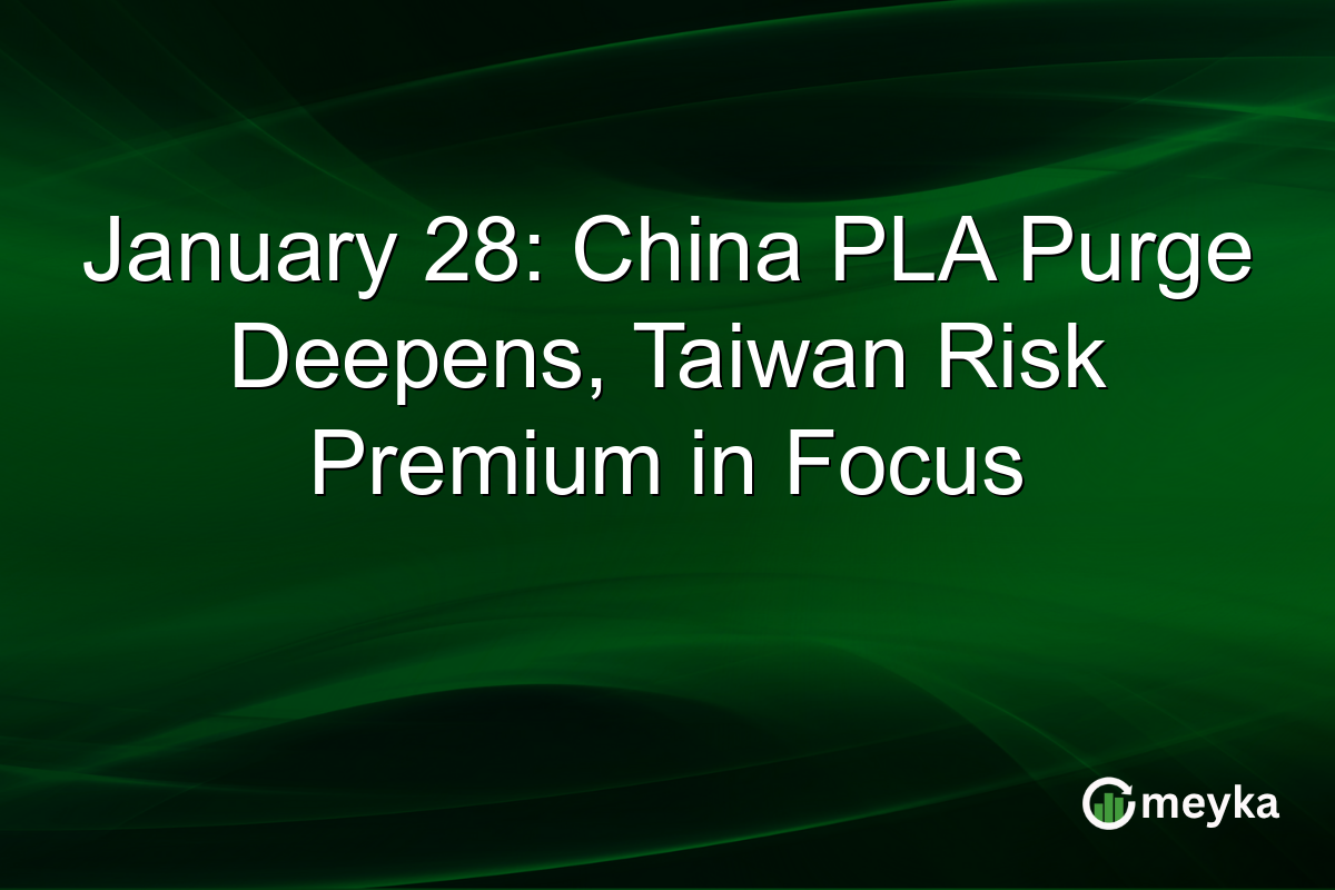 January 28: China PLA Purge Deepens, Taiwan Risk Premium in Focus