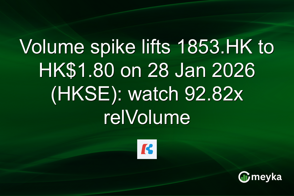 Volume spike lifts 1853.HK to HK$1.80 on 28 Jan 2026 (HKSE): watch 92.82x relVolume