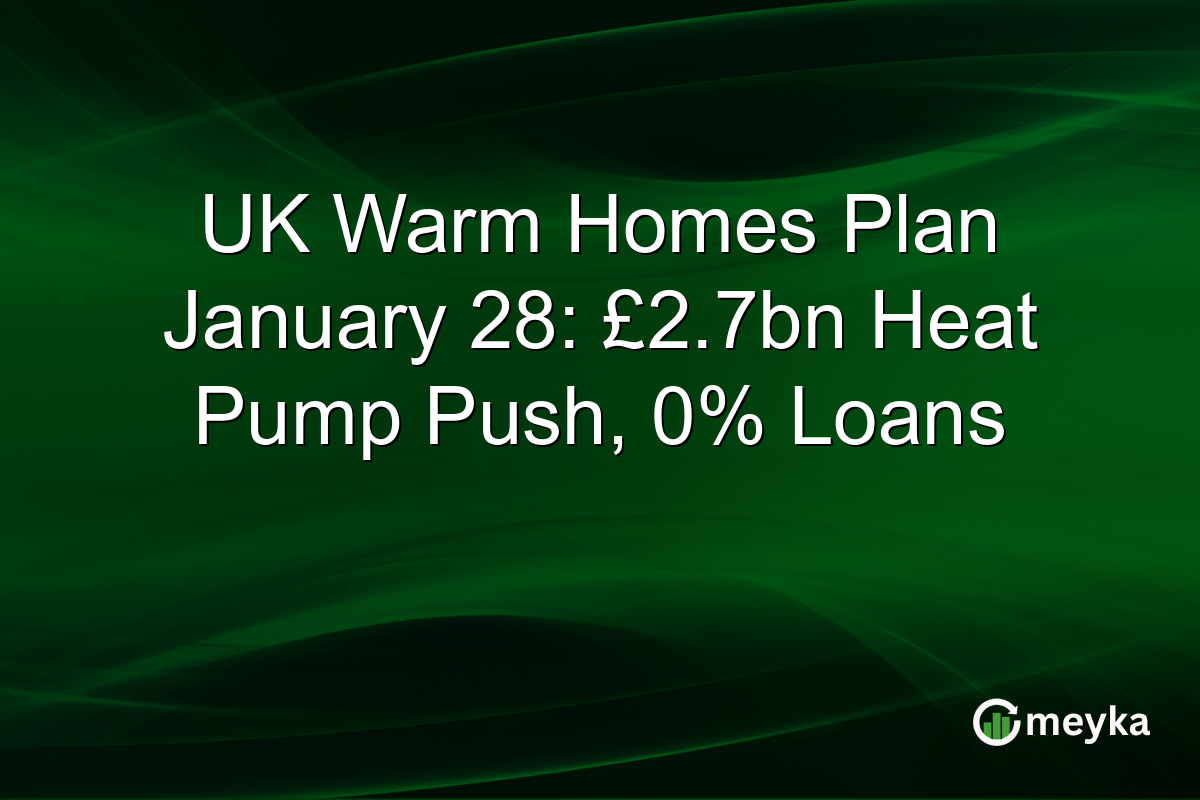 UK Warm Homes Plan January 28: £2.7bn Heat Pump Push, 0% Loans