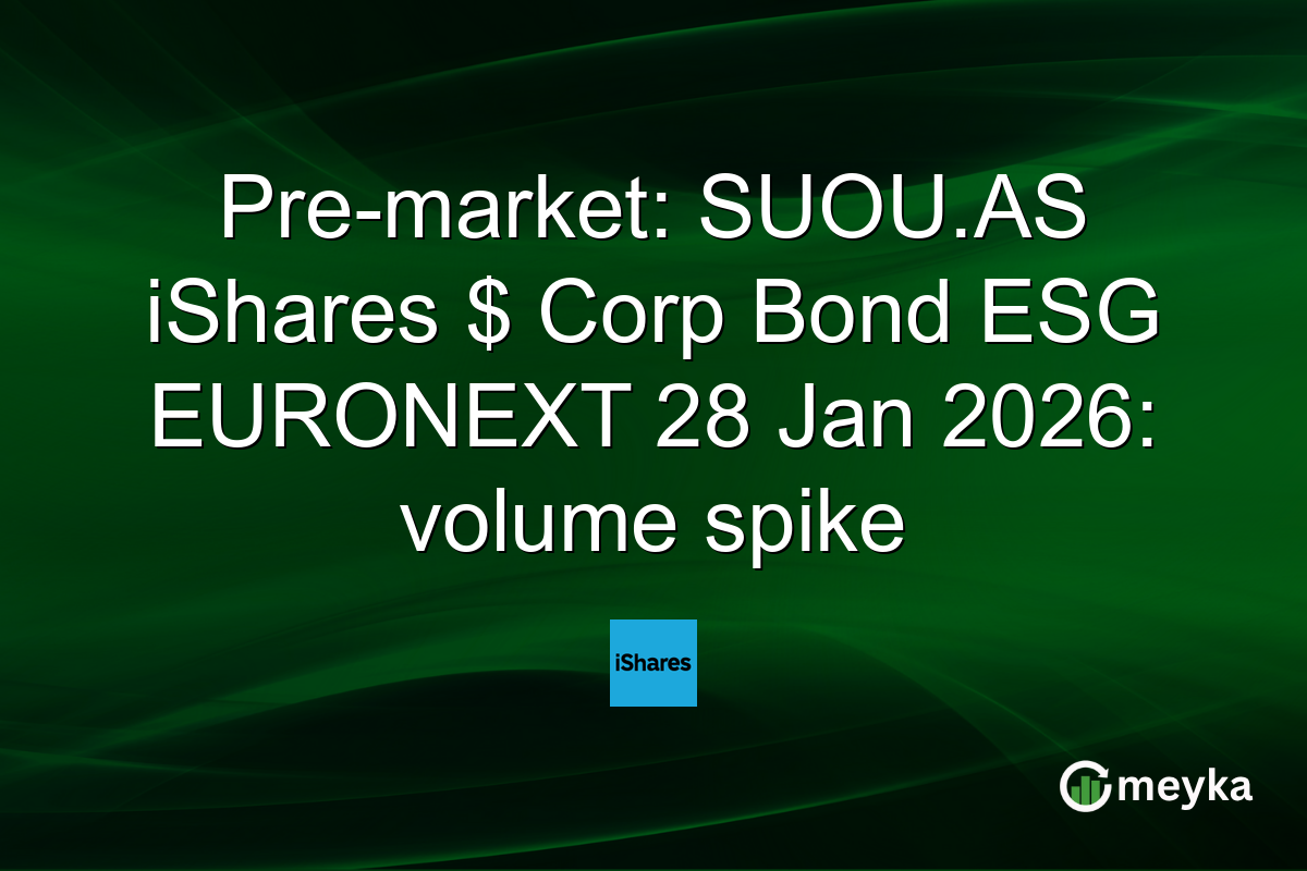 Pre-market: SUOU.AS iShares $ Corp Bond ESG EURONEXT 28 Jan 2026: volume spike