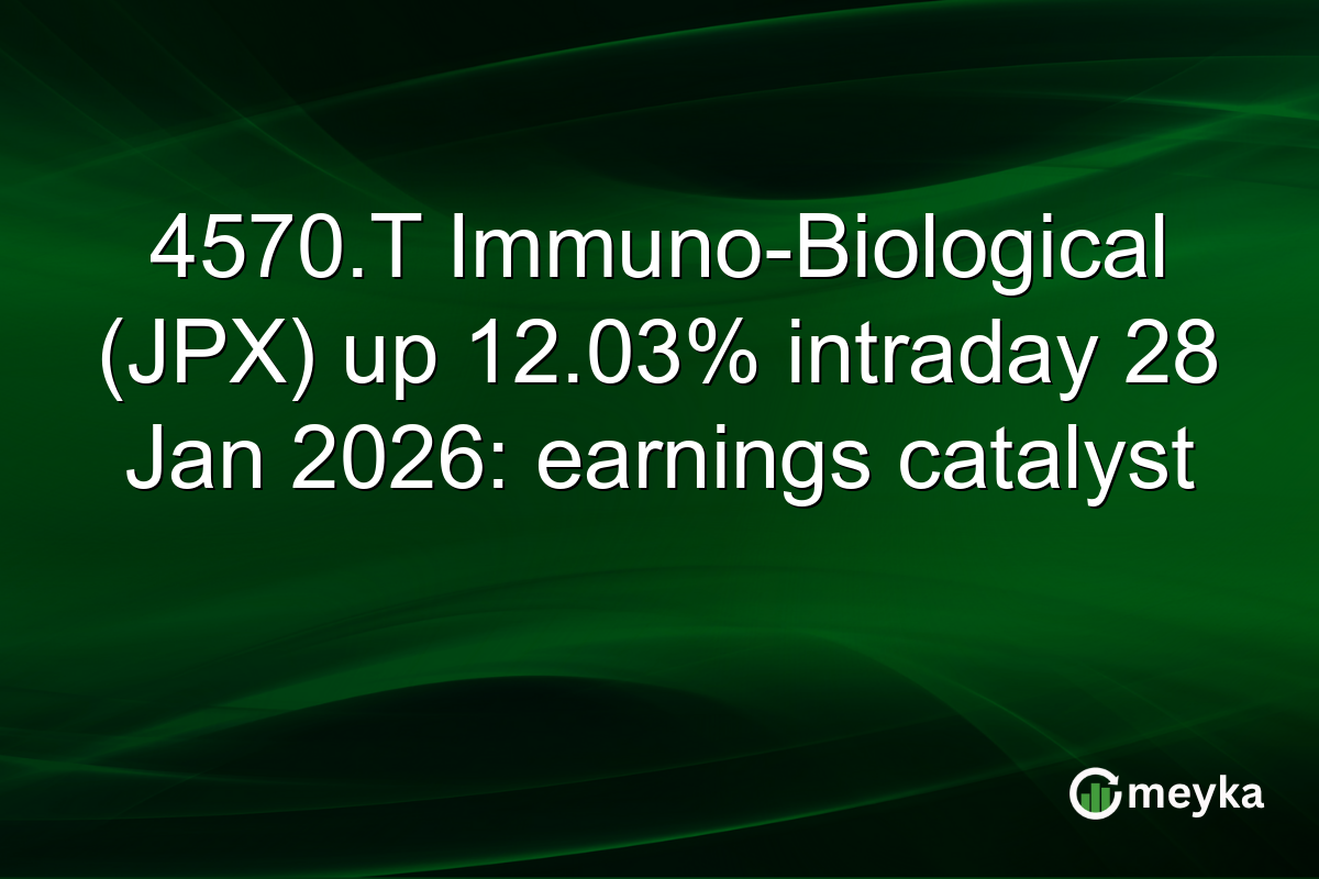 4570.T Immuno-Biological (JPX) up 12.03% intraday 28 Jan 2026: earnings catalyst