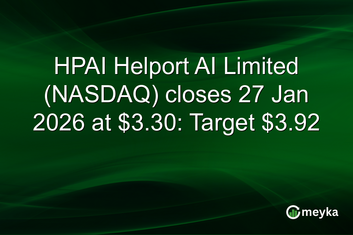 HPAI Helport AI Limited (NASDAQ) closes 27 Jan 2026 at $3.30: Target $3.92
