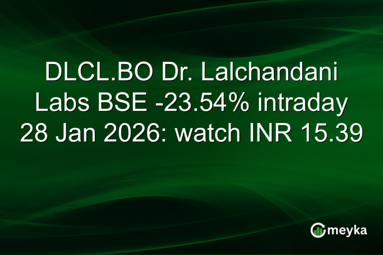 DLCL.BO Dr. Lalchandani Labs BSE -23.54% intraday 28 Jan 2026: watch INR 15.39